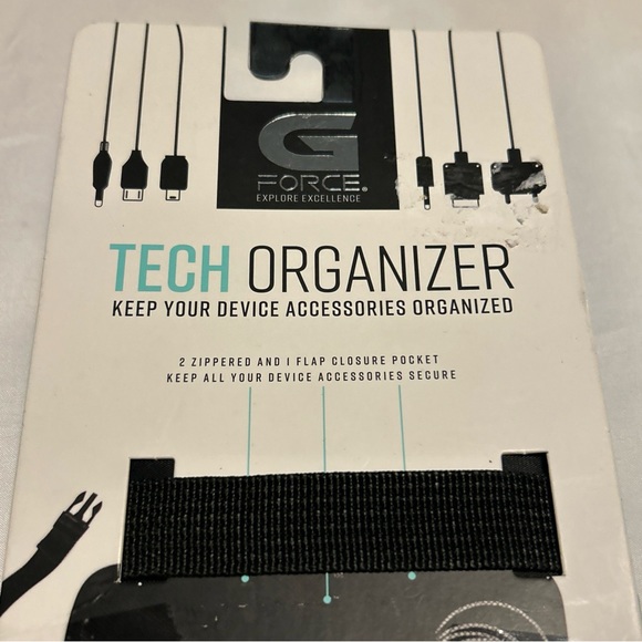 G-Force Tech Accessory Organizer Explore Excellence 8” 4” Bag Adjustable Pouch - Picture 13 of 13